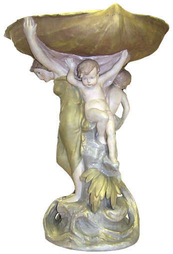 Royal Dux Porcelain Figural Centerpiece