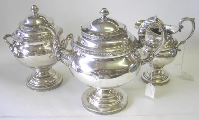 1840 Bailey & Kitchen Silver Tea Set