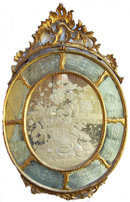 Romeo Ongaro Venetian Floral Engraved Mirror