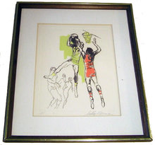 Leroy Neiman Artist Proof Basketball Etching