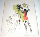 Leroy Neiman Artist Proof Basketball Etching