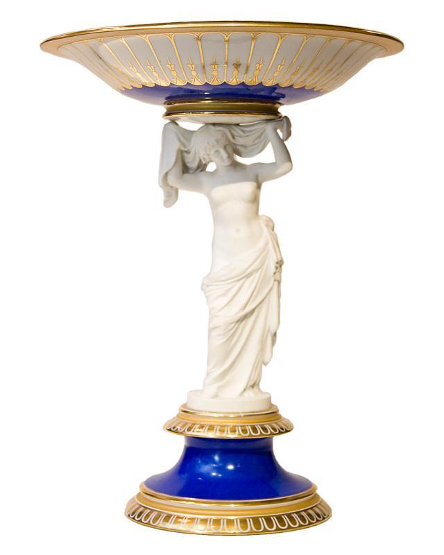 Antique Royal Copenhagen Classical Bisque Centerpiece Compote