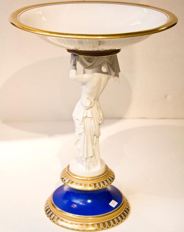 Antique Royal Copenhagen Classical Bisque Centerpiece Compote