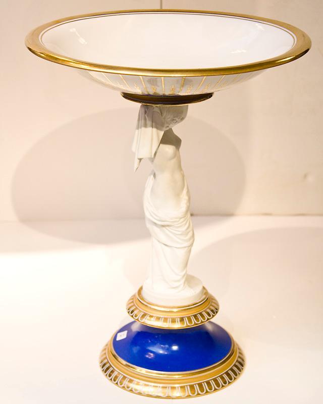 Antique Royal Copenhagen Classical Bisque Centerpiece Compote