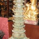 Antique Chinese Serpentine Stone Buddhist Pagoda 36 in (92 cm)
