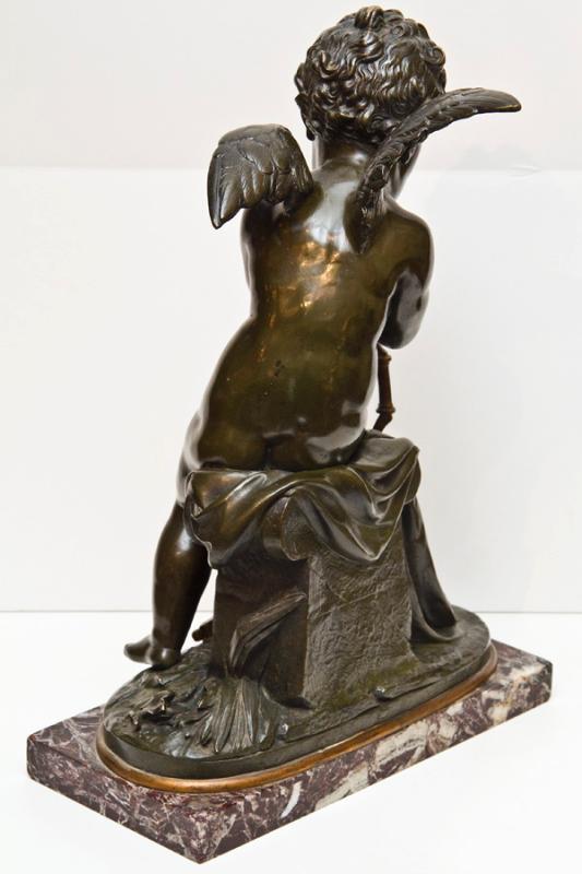 Antique Cupid Bronze Sculpture After Charles Gabriel Sauvage ( AKA Lemire )