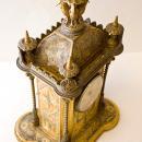 Antique French Napoleon III Gilt Metal Jewelled Mantle Clock