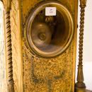 Antique French Napoleon III Gilt Metal Jewelled Mantle Clock