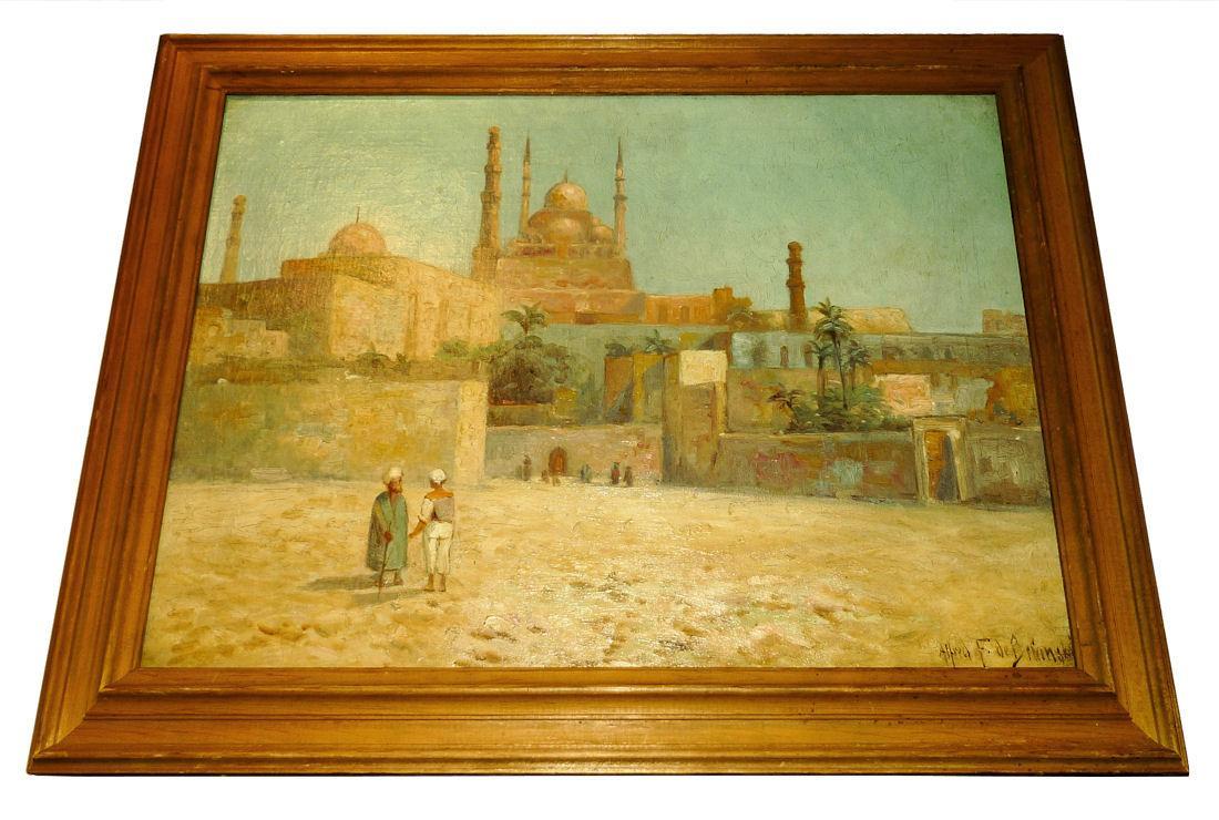 Citadel of Cairo Fontville de Breanski Jr Orientalist Oil Painting