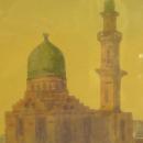 Orientalist Bedouin Arabs on Camelback Watercolor by Douglas Pinder