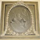 Antique Summer Allegorical Oil Painting with Cherubs or Putti En Grisaille