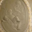 Antique Summer Allegorical Oil Painting with Cherubs or Putti En Grisaille