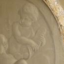 Antique Summer Allegorical Oil Painting with Cherubs or Putti En Grisaille