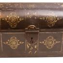 Antique Islamic Middle Eastern Damascene Steel Letter Box or Strong Box
