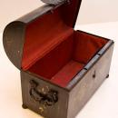Antique Islamic Middle Eastern Damascene Steel Letter Box or Strong Box