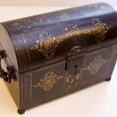 Antique Islamic Middle Eastern Damascene Steel Letter Box or Strong Box