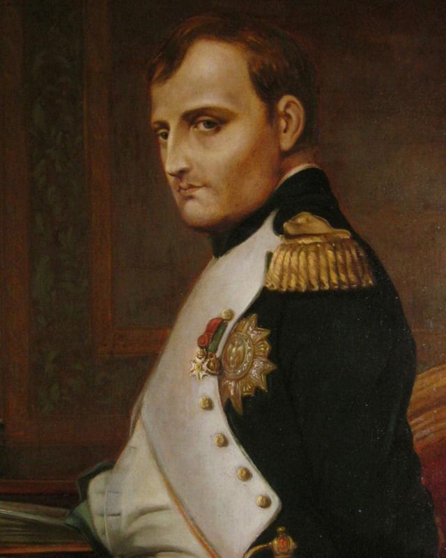 Antique Napoleon Portrait Oil Painting After Delaroche by Sellier Dated 1915
