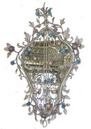Wrought Iron Floral Mirror & Wall Console