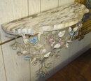 Wrought Iron Floral Mirror & Wall Console