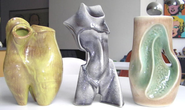 (3) Heifetz Mid-Century Ceramic Lamp Bases