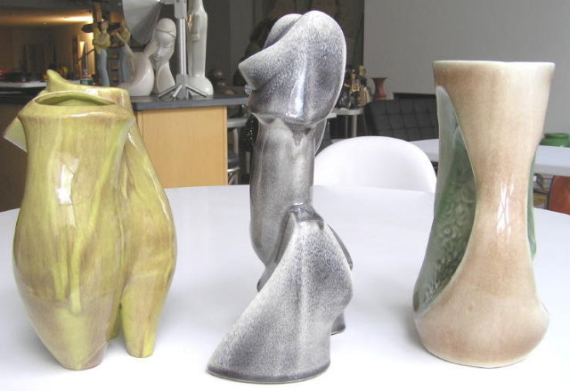 (3) Heifetz Mid-Century Ceramic Lamp Bases
