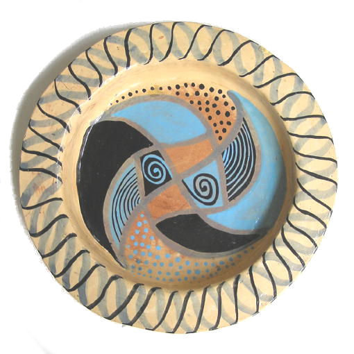 Modernist Abstract Earthenware Plate