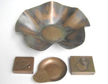 Rebajes 1 Copper Bowl 2 Boxes & 1 Ashtray