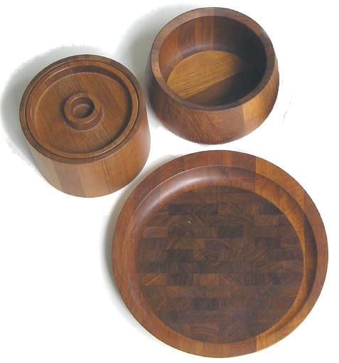 Dansk Cheese Platter Salad Bowl 2 Ice Buckets