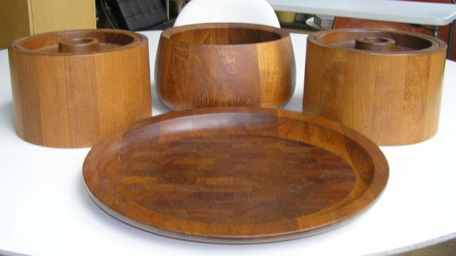 Dansk Cheese Platter Salad Bowl 2 Ice Buckets