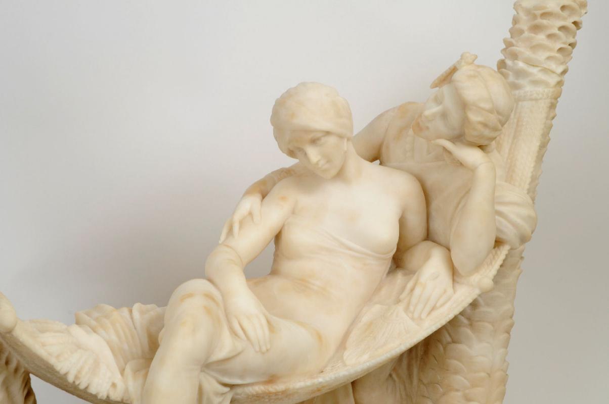 Emilio Fiaschi (Italian, 1858-1941) Marble Orientalist Sculpture