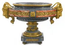 Antique French Louis XVI Style Gilt Bronze Mounted Blue Marble Centerpiece