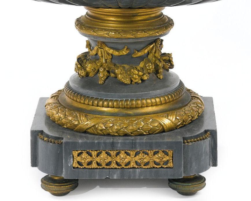 Antique French Louis XVI Style Gilt Bronze Mounted Blue Marble Centerpiece