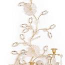 Pair Bagues Style Rock Crystal Gilt Metal Wall Appliques Sconces