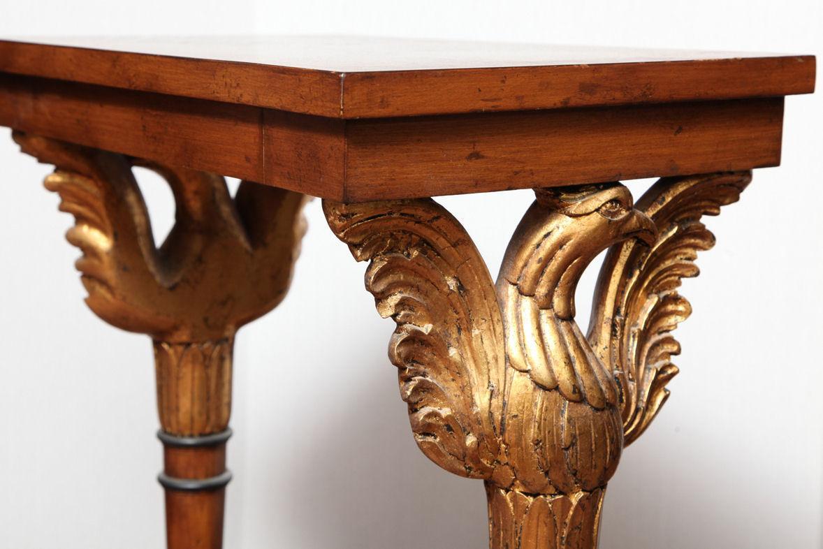 Pair Vintage Regency Federal Style Parcel Gilt Side or End Tables