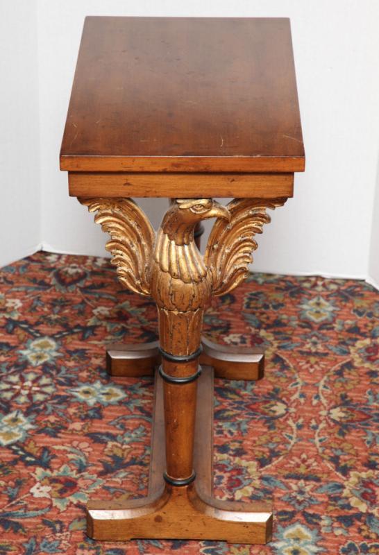 Pair Vintage Regency Federal Style Parcel Gilt Side or End Tables