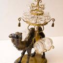 Antique Orientalist Camel Tantalus Decanter Cordial Set