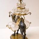Antique Orientalist Camel Tantalus Decanter Cordial Set