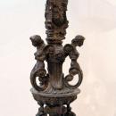 Antique E.F. Caldwell Baroque Revival Bronze & Marble Floor Lamp