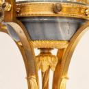 Antique Louis XVI Style Gilt Bronze & Marble Mantel Clock Garniture
