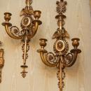 Pair English Regency Style Gilt Bronze Sconces Wall Appliques