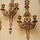 Pair English Regency Style Gilt Bronze Sconces Wall Appliques