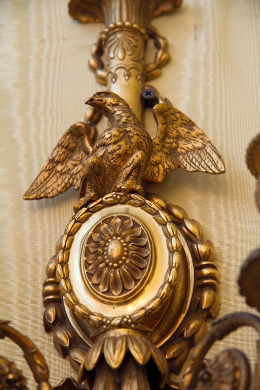 Pair English Regency Style Gilt Bronze Sconces Wall Appliques