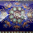Antique French Enamel & Bronze Dresser Box Jewelry Casket Box