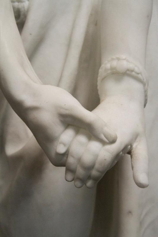 Othello and Desdemona Italian Carrara Marble Statue by Carados