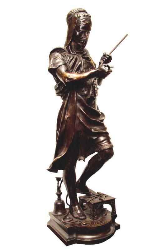 French Orientalist Bronze Sculpture of Turkish Gun Merchant by Gueyton