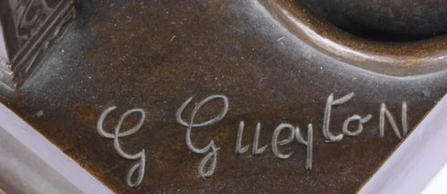 French Orientalist Bronze Sculpture of Turkish Gun Merchant by Gueyton