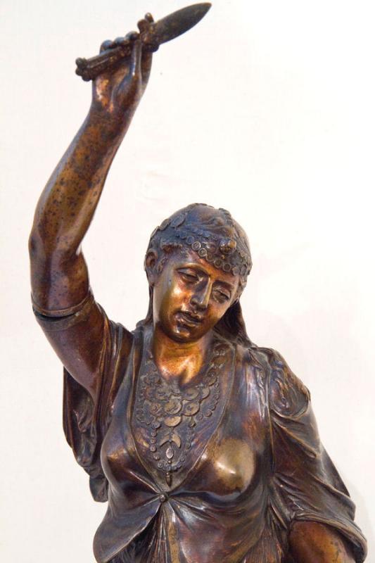 Antique Orientalist Bronze Figurine Sculpture of Egyptian Dancer by Lalouette