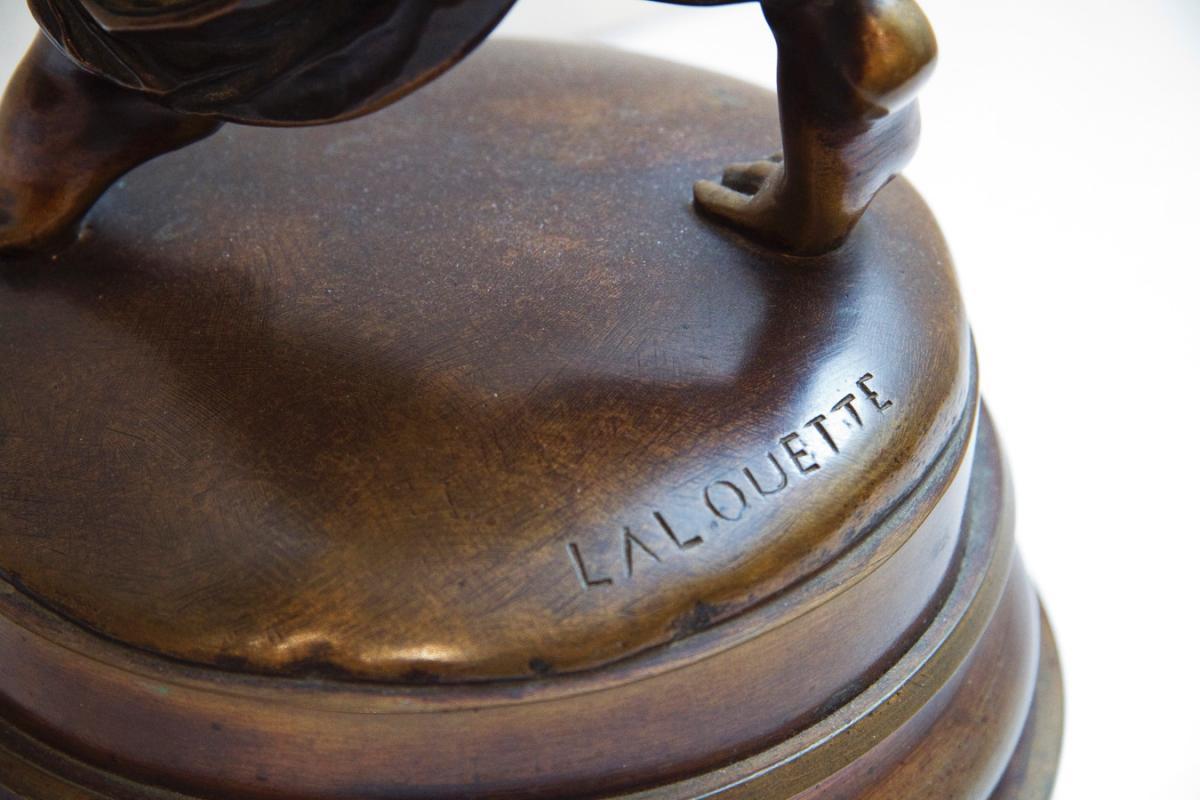 Antique Orientalist Bronze Figurine Sculpture of Egyptian Dancer by Lalouette