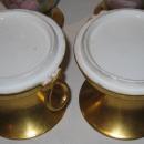 Pair Antique Paris Porcelain Greek Revival Potpourri Vases