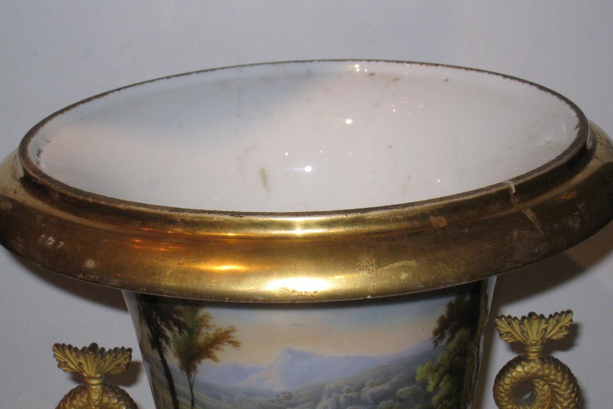 Antique Paris Porcelain Campana Vase